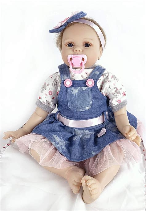 ZIYIUI Lifelike Reborn Baby Dolls 22 inch 55cm Real Touch Soft Vinyl Silicone Weighted Reborn ...