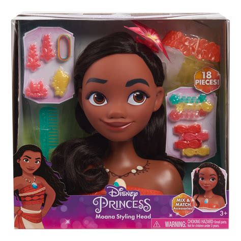 Buy Just Play Disney Princess Moana Styling Head, Kids Toys for Ages 3 ...