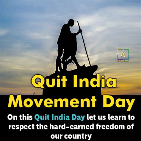 Quit India Movement Day Quotes, 8th August Quit India Day