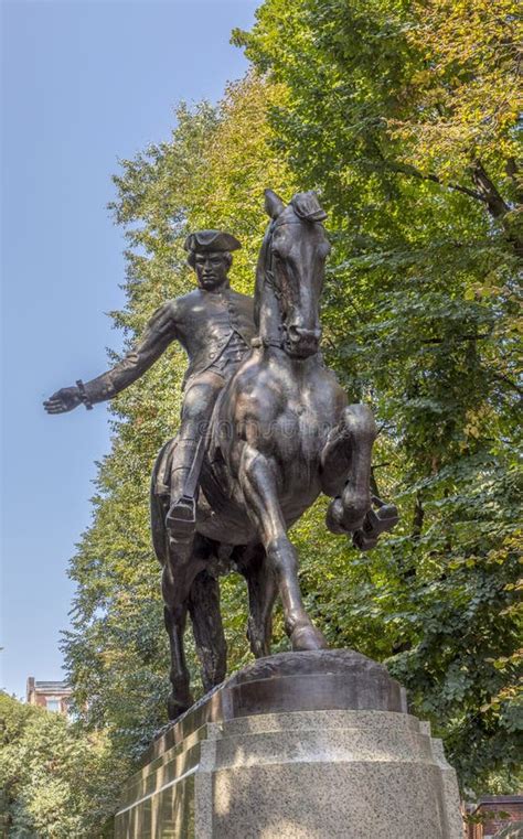 Rider Statue of Paul Revere in Boston, Massachusetts Editorial Stock ...