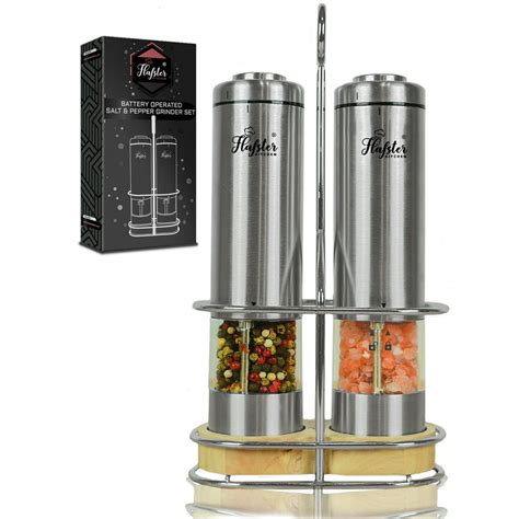 Electric Salt and Pepper Grinder Set -Battery Operated Salt n Pepper ...