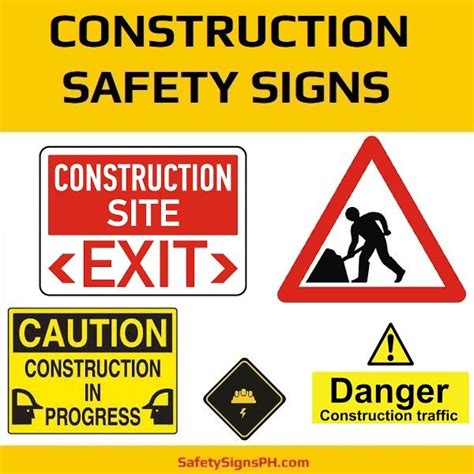 Construction Safety Signs Philippines | Construction safety, Health and safety poster, Road ...