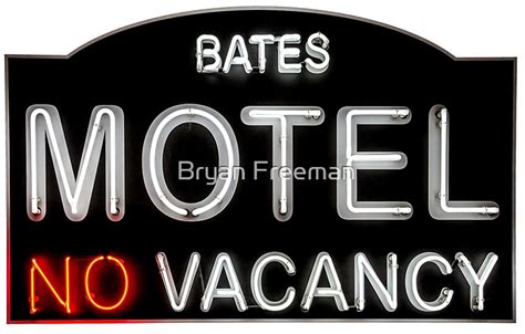 "Bates Motel Sign" Stickers by Bryan Freeman | Redbubble