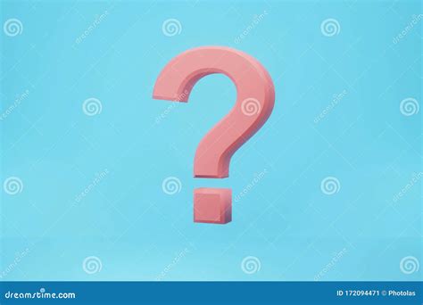 Question Mark on a Blue Background. 3d Rendering Stock Illustration ...