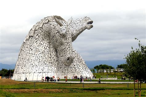 Free Images : monument, statue, park, landmark, sculpture, horses, art, clouds, scotland ...