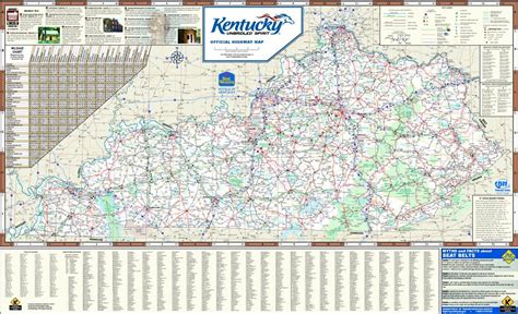 Large detailed highways map of Kentucky state with all cities and ...