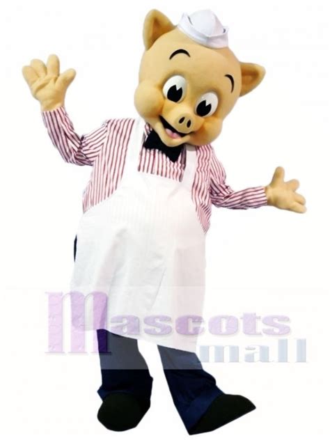 Cute Chef Pig Piggly Mascot Costumes Animal