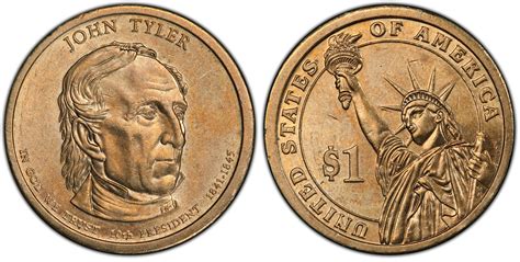 2009-P $1 John Tyler Position B (Regular Strike) Presidential Dollars ...