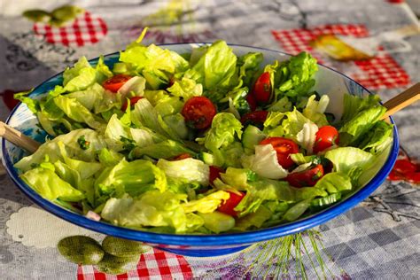 Traditional Lettuce Tomato Cucumber Salad - Making Salads