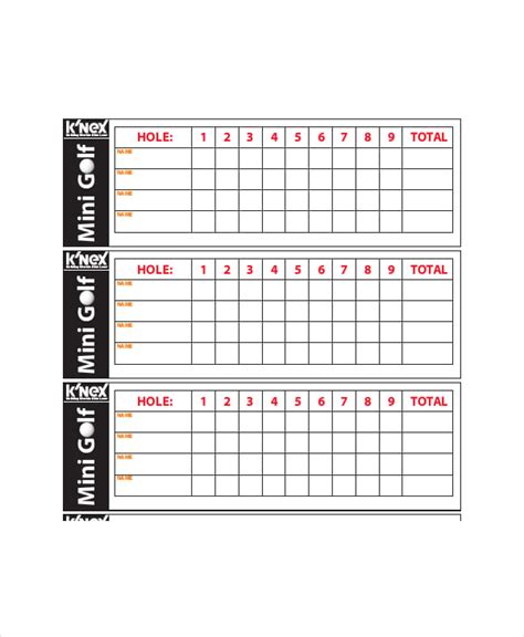 17+ Golf Scorecard Templates - PDF, Word, Excel | Free & Premium Templates