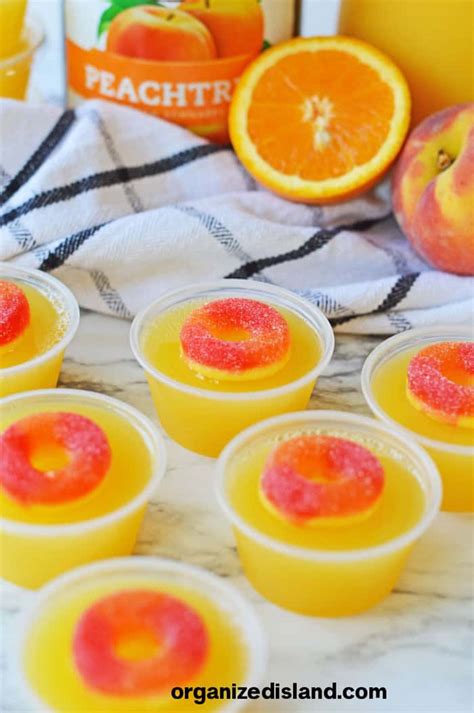 Peach Jello Shots - Organized Island