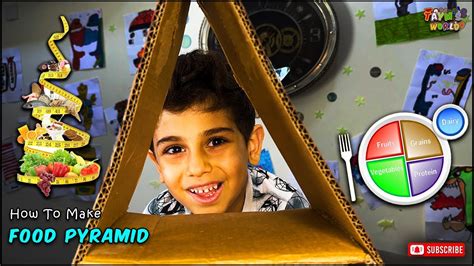How To Make Cardboard Pyramid At Home | Food Pyramid | Educational Video for Kids | School ...
