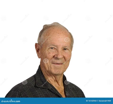 Friendly Old Man Smiling in this Portrait Stock Image - Image of ...