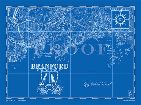 Map of Branford, CT | Custom maps | Bank and Surf