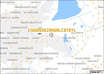 Ciudad Nezahualcóyotl (Mexico) map - nona.net