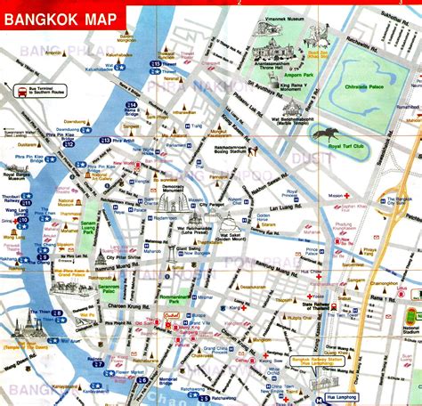 Map of Bangkok, Thailand