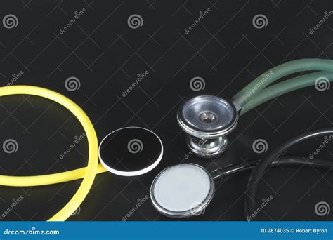 Stethoscopes in Colors stock image. Image of internal - 2874035