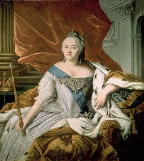 Portrait Of Elizabeth Petrovna 1709-62 Empress Of Russia, C.1750 Oil On Canvas Photograph by ...