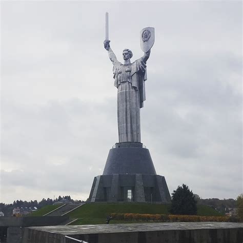 Motherland Monument in Kiev, Ukraine. Taller than the Statue of Liberty ...