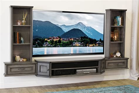 French Shabby Chic Floating TV Stand Entertainment Center… | Floating ...