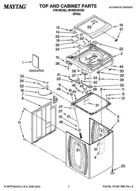 Maytag Bravos Washer Parts Diagram - Wiring Diagram Pictures