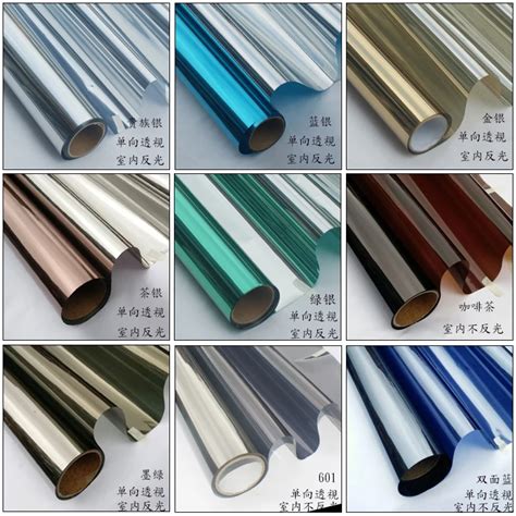 Various Color Chrome mirror window Tint Film Reflective Window Tint Film For Glass building Home ...