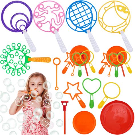 Buy GINMIC Bubble Wands Set, Colorful Bubble Wands Toys, Large Bubble Wands for Kids Toddlers ...