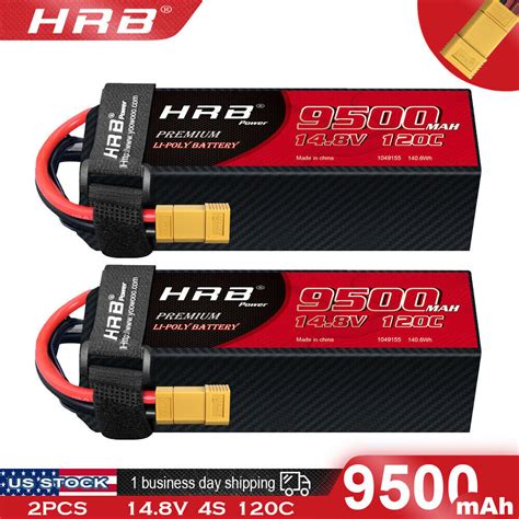 2pcs HRB 14.8V 4S 9500mAh LiPO Battery for RC XRT X-Maxx Maxx V2 UDR Car Truck | eBay