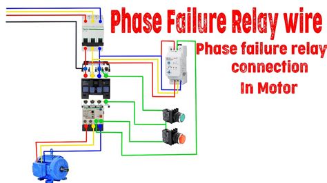 How to wire Phase Failure Relay | Phase failure relay connection | Installation in motor starter ...