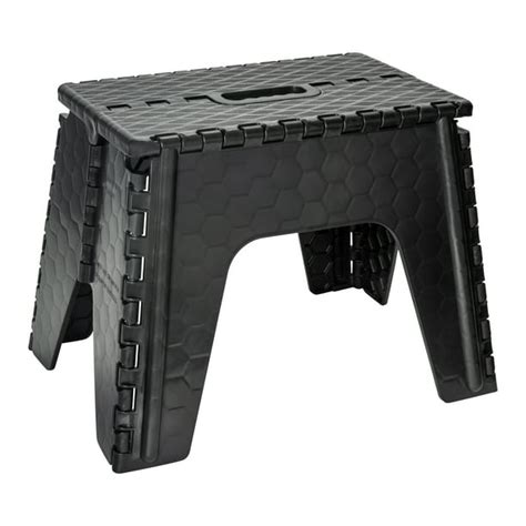 Simplify 12" Folding Step Stool in Black - Walmart.com - Walmart.com