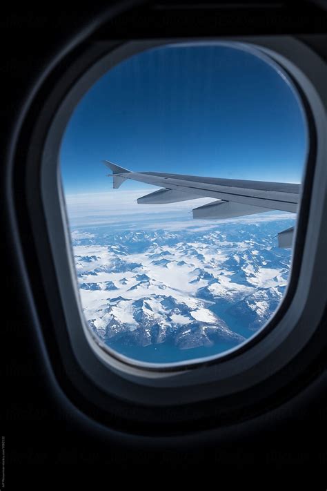 Aerial View Of Greenland From Airplane Window | Stocksy United