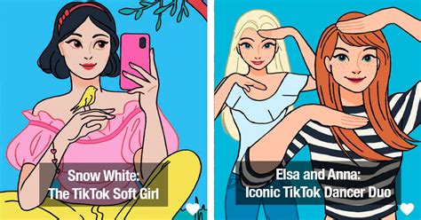 Disney Princesses Reimagined As Popular TikTok Stars