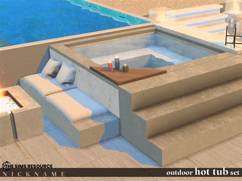 The Sims Resource - outdoor hot tub set