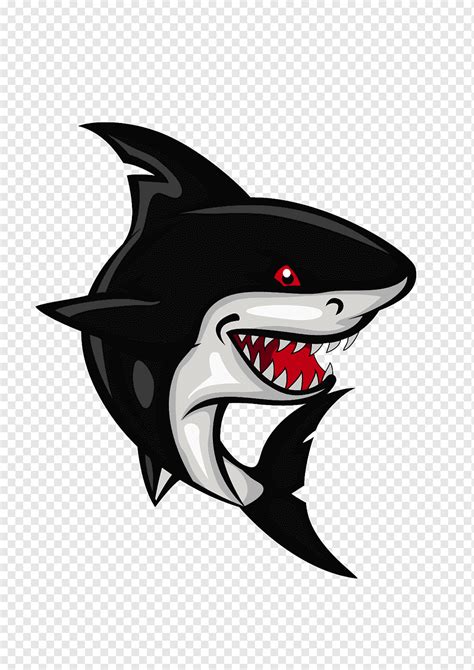 Shark Cartoon, Shark, marine Mammal, painted, animals png | PNGWing