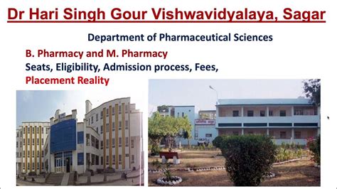 Dr Hari Singh Gour Vishwavidyalaya, Sagar, MP M. Pharmacy| Courses, Fees, Admission, Placement ...