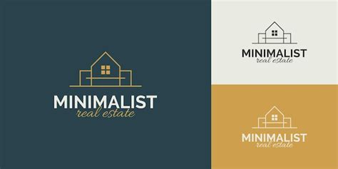 Premium Vector | Minimalist Real Estate Logo Design with Linear Style