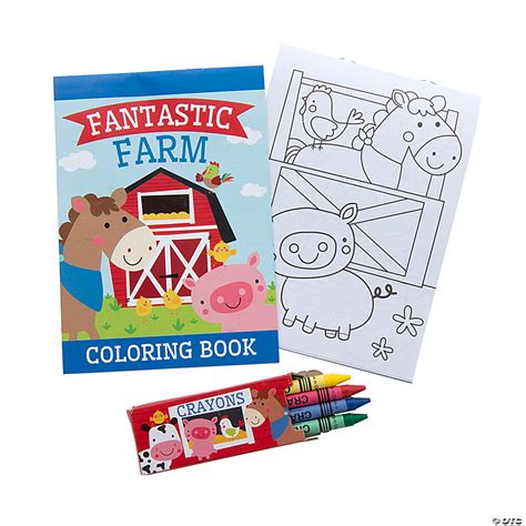 Farm Coloring Books with Crayons - 24 Pc. | Oriental Trading