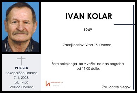 IVAN KOLAR, 7. 1. 2023, Dobrna