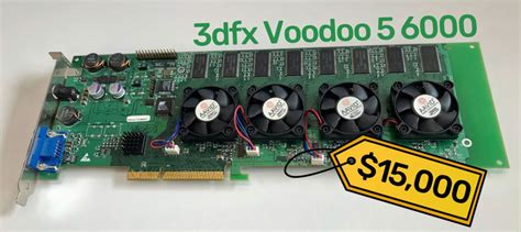 ดักแก่!! การ์ดจอ 3dfx Voodoo 5 6000 รุ่นต้นแบบถูกนำมาวางจำหน่ายที่ราคา $15,000 หรือ 507,449บาท ...