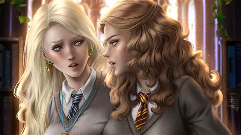 Luna Lovegood and Hermione Granger wallpaper by AyyaSAP on DeviantArt