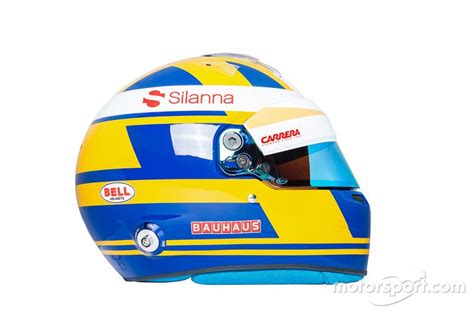 Helmet of Marcus Ericsson, Sauber at Sauber C37 launch High-Res ...