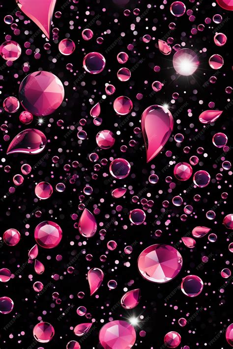 Premium Photo | Black amp pink glitter wallpaper