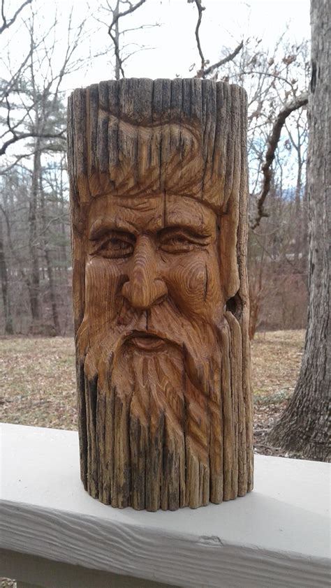 Chestnut Spirit Face by hobo. | Wood carving faces, Dremel wood carving ...