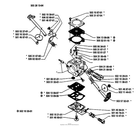 Husqvarna 55 (1991-10) Parts Diagram for Carburetor Parts (Walbro WT 170)