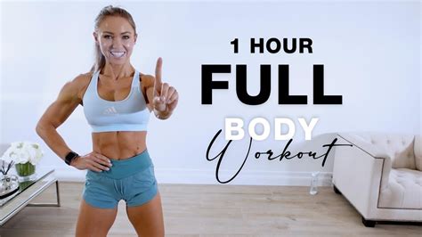 1 Hour FULL BODY WORKOUT | No Equipment + No Jumping at Home - YouTube