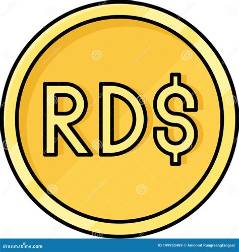 Dominican Peso Coin, Currency of the Dominican Republic Stock Vector - Illustration of sign ...