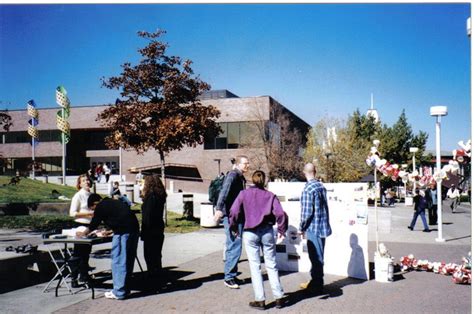 Students in the courtyard of Community College Denver branch. (C) MG ...