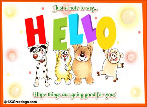 A Big Hello... Free Hello eCards, Greeting Cards | 123 Greetings | Hello pictures, Hello quotes ...