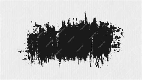 Premium Vector | Hand drawn black brush stroke abstract design