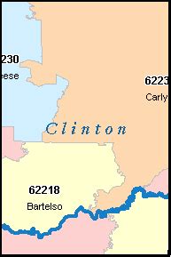 CLINTON County, Illinois Digital ZIP Code Map